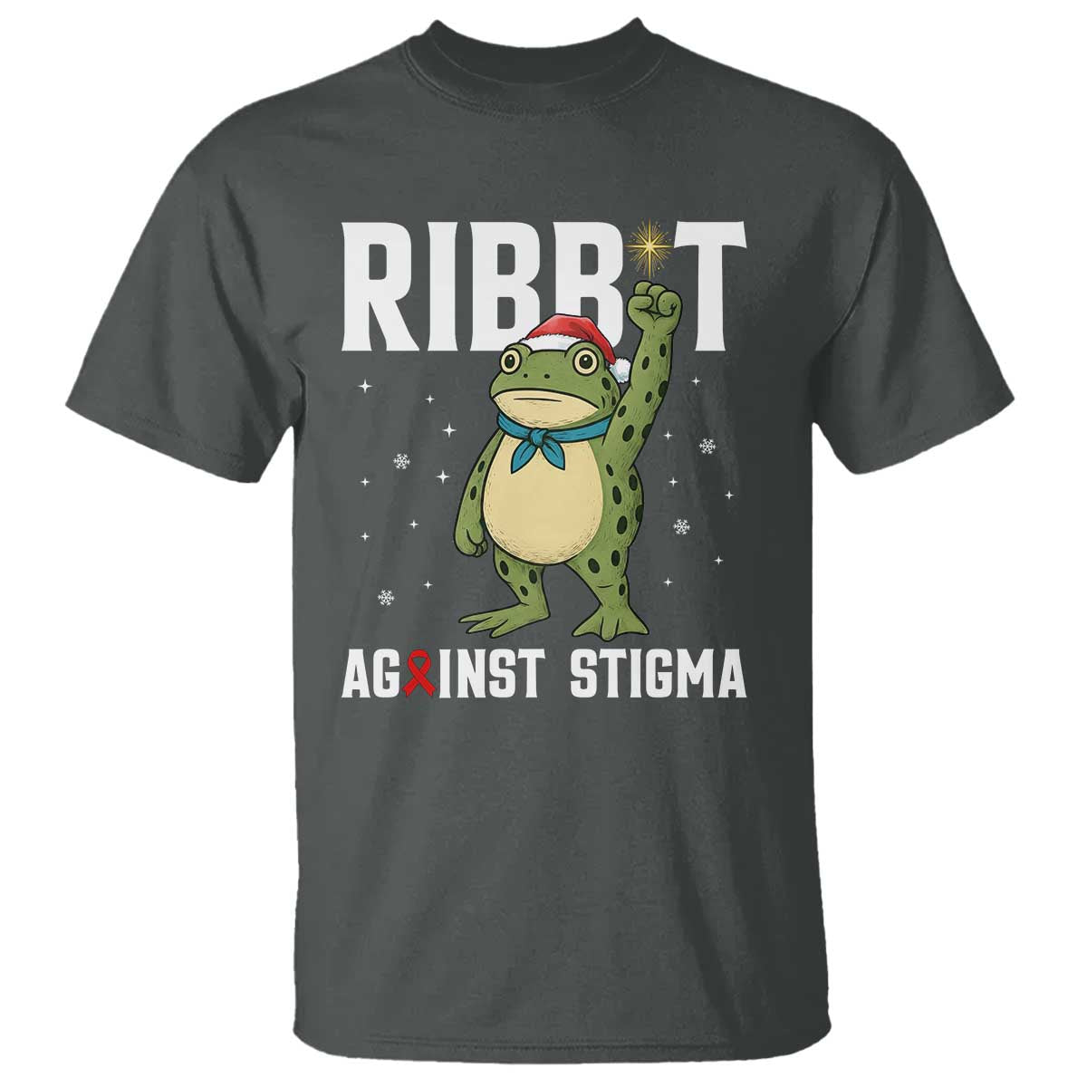 Resist Frog AIDS Awareness Christmas T Shirt Funny Portland Activist Meme HIV Support Red Ribbon - Wonder Print Shop