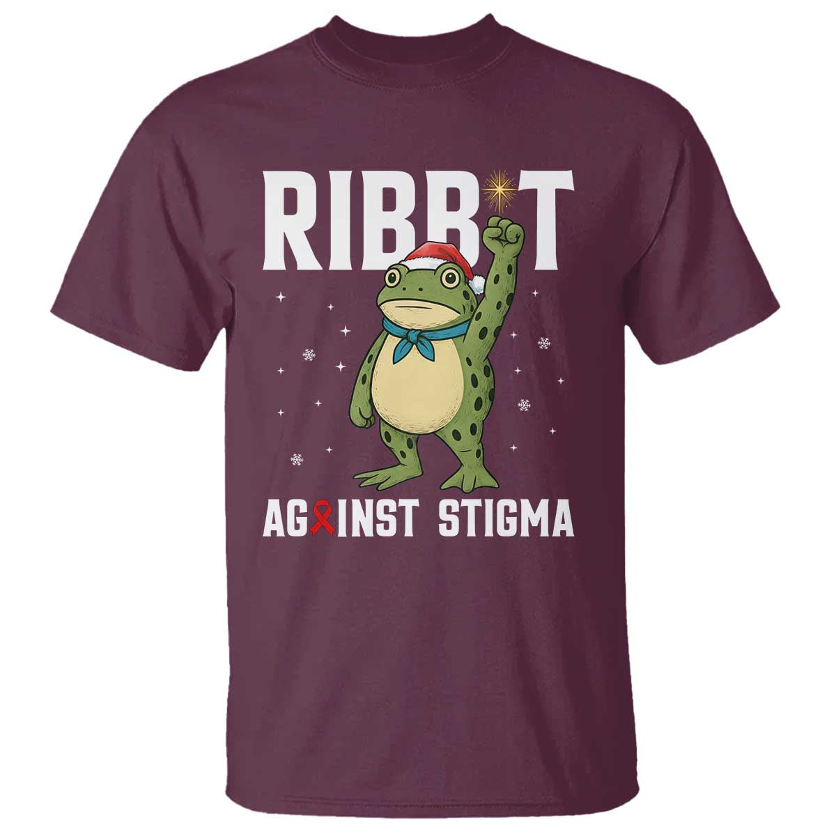Resist Frog AIDS Awareness Christmas T Shirt Funny Portland Activist Meme HIV Support Red Ribbon - Wonder Print Shop