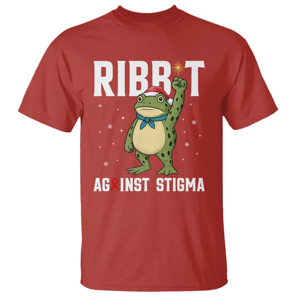 Resist Frog AIDS Awareness Christmas T Shirt Funny Portland Activist Meme HIV Support Red Ribbon - Wonder Print Shop