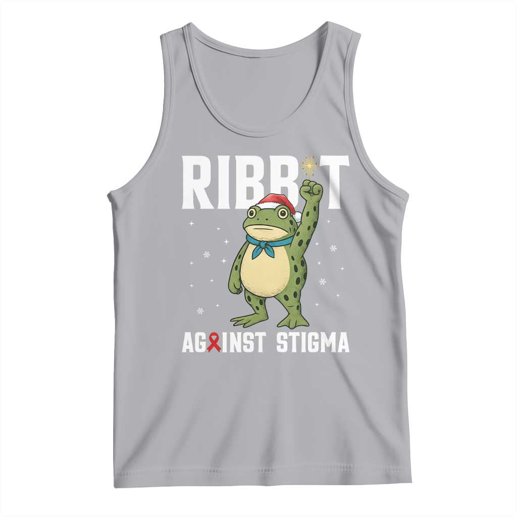 Resist Frog AIDS Awareness Christmas Tank Top Funny Portland Activist Meme HIV Support Red Ribbon - Wonder Print Shop