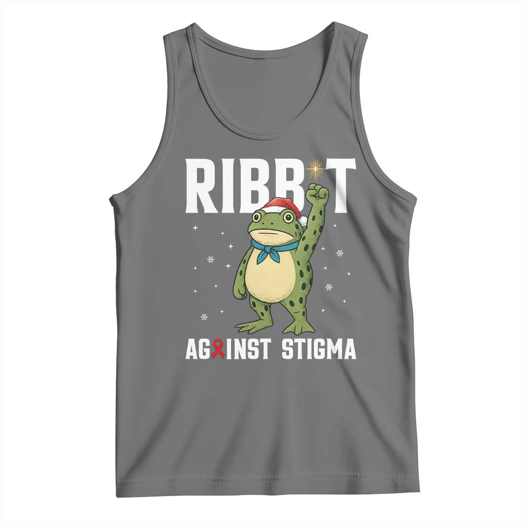 Resist Frog AIDS Awareness Christmas Tank Top Funny Portland Activist Meme HIV Support Red Ribbon - Wonder Print Shop