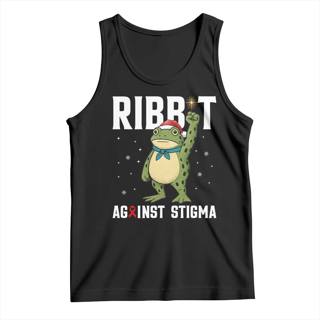 Resist Frog AIDS Awareness Christmas Tank Top Funny Portland Activist Meme HIV Support Red Ribbon - Wonder Print Shop