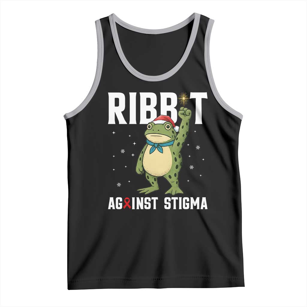 Resist Frog AIDS Awareness Christmas Tank Top Funny Portland Activist Meme HIV Support Red Ribbon - Wonder Print Shop