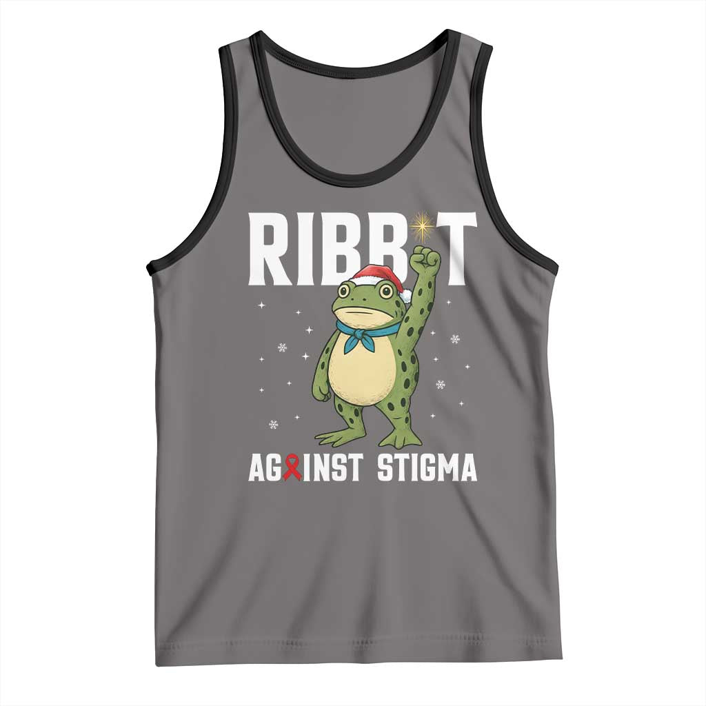 Resist Frog AIDS Awareness Christmas Tank Top Funny Portland Activist Meme HIV Support Red Ribbon - Wonder Print Shop