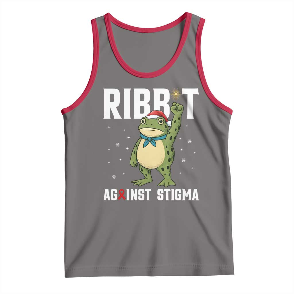 Resist Frog AIDS Awareness Christmas Tank Top Funny Portland Activist Meme HIV Support Red Ribbon - Wonder Print Shop
