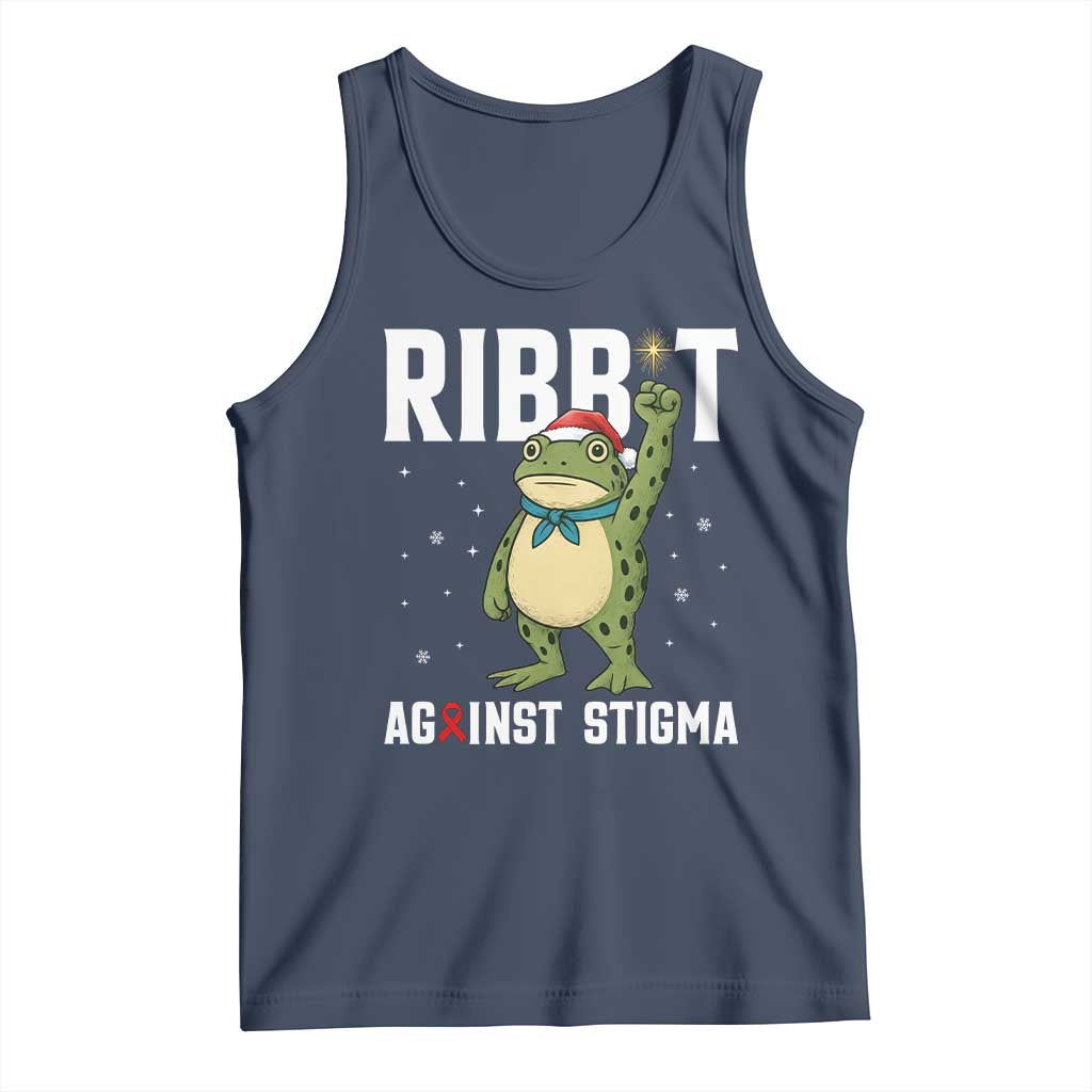 Resist Frog AIDS Awareness Christmas Tank Top Funny Portland Activist Meme HIV Support Red Ribbon - Wonder Print Shop