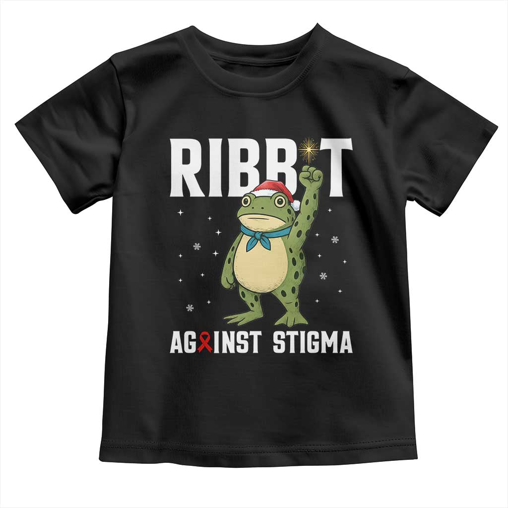 Resist Frog AIDS Awareness Christmas Toddler T Shirt Funny Portland Activist Meme HIV Support Red Ribbon - Wonder Print Shop