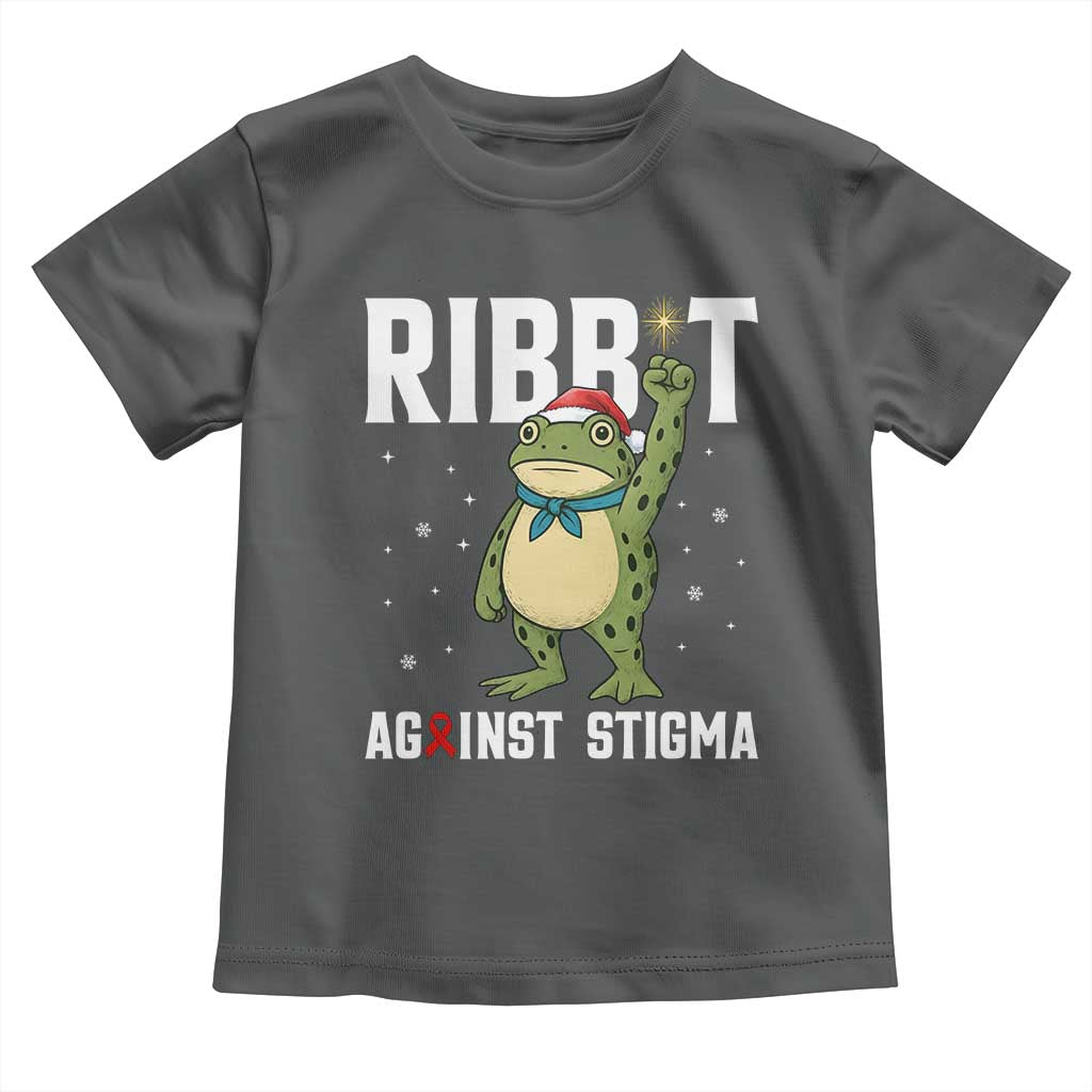 Resist Frog AIDS Awareness Christmas Toddler T Shirt Funny Portland Activist Meme HIV Support Red Ribbon - Wonder Print Shop
