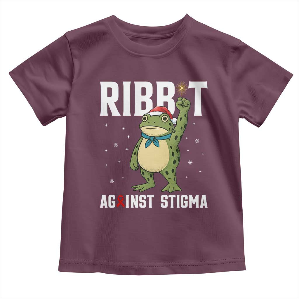 Resist Frog AIDS Awareness Christmas Toddler T Shirt Funny Portland Activist Meme HIV Support Red Ribbon - Wonder Print Shop