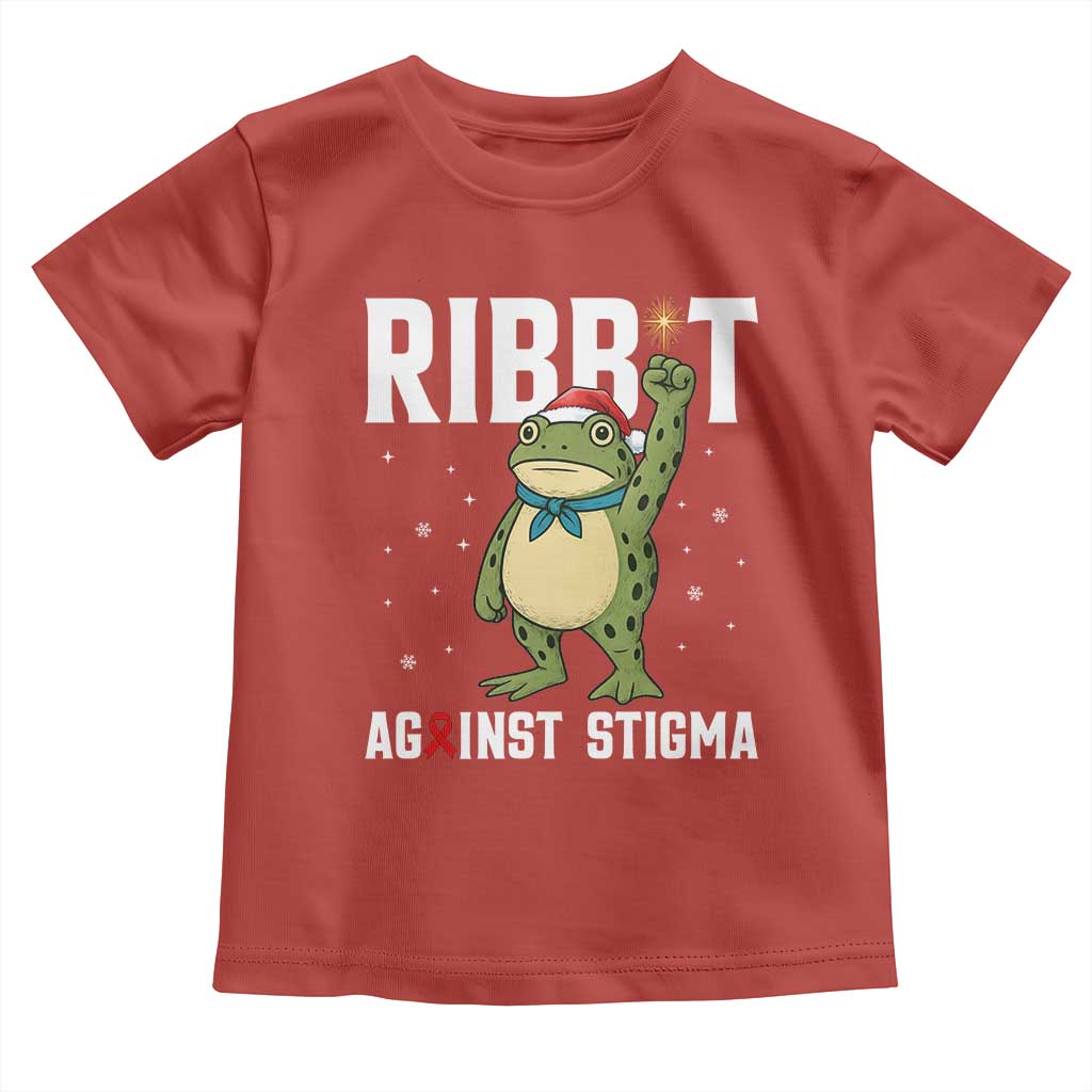 Resist Frog AIDS Awareness Christmas Toddler T Shirt Funny Portland Activist Meme HIV Support Red Ribbon - Wonder Print Shop