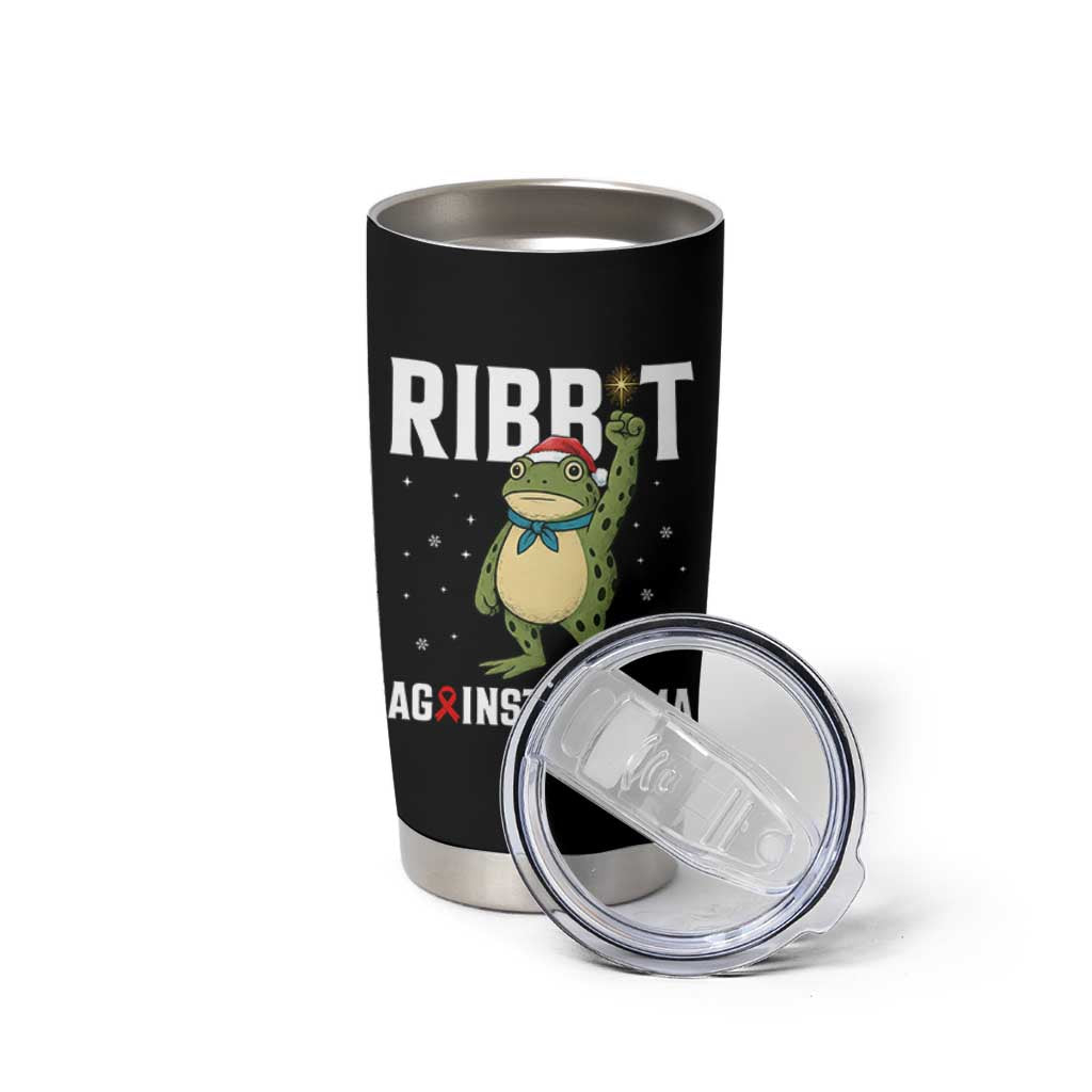 Resist Frog AIDS Awareness Christmas Tumbler Cup Funny Portland Activist Meme HIV Support Red Ribbon - Wonder Print Shop