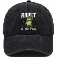 Resist Frog AIDS Awareness Christmas Washed Cotton Baseball Cap Funny Portland Activist Meme HIV Support Red Ribbon