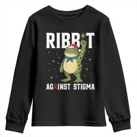 Resist Frog AIDS Awareness Christmas Youth Sweatshirt Funny Portland Activist Meme HIV Support Red Ribbon - Wonder Print Shop