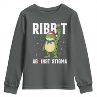 Resist Frog AIDS Awareness Christmas Youth Sweatshirt Funny Portland Activist Meme HIV Support Red Ribbon - Wonder Print Shop