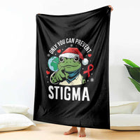 Resist Frog AIDS Awareness Christmas Throw Blanket Only You Can Prevent Stigma - Wonder Print Shop
