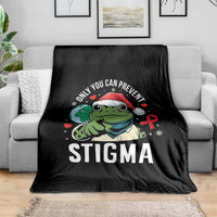 Resist Frog AIDS Awareness Christmas Throw Blanket Only You Can Prevent Stigma - Wonder Print Shop