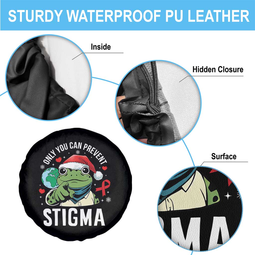 Resist Frog AIDS Awareness Christmas Spare Tire Cover Only You Can Prevent Stigma - Wonder Print Shop
