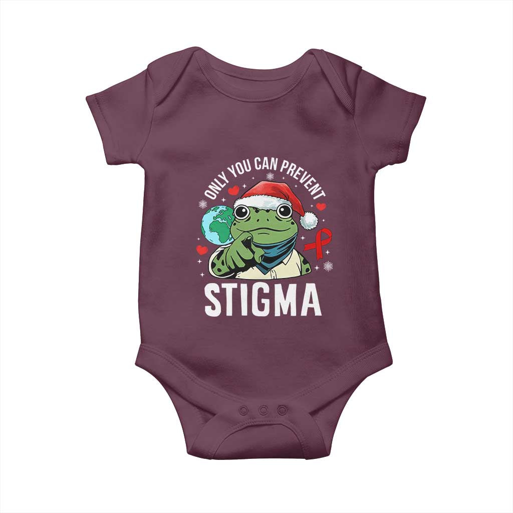Resist Frog AIDS Awareness Christmas Baby Onesie Only You Can Prevent Stigma - Wonder Print Shop