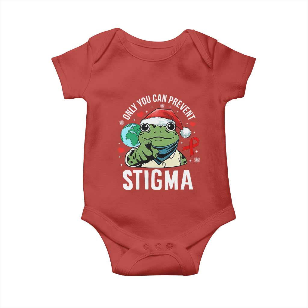 Resist Frog AIDS Awareness Christmas Baby Onesie Only You Can Prevent Stigma - Wonder Print Shop