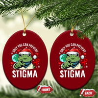 Resist Frog AIDS Awareness Xmas Ceramic Ornament Only You Can Prevent Stigma - Wonder Print Shop