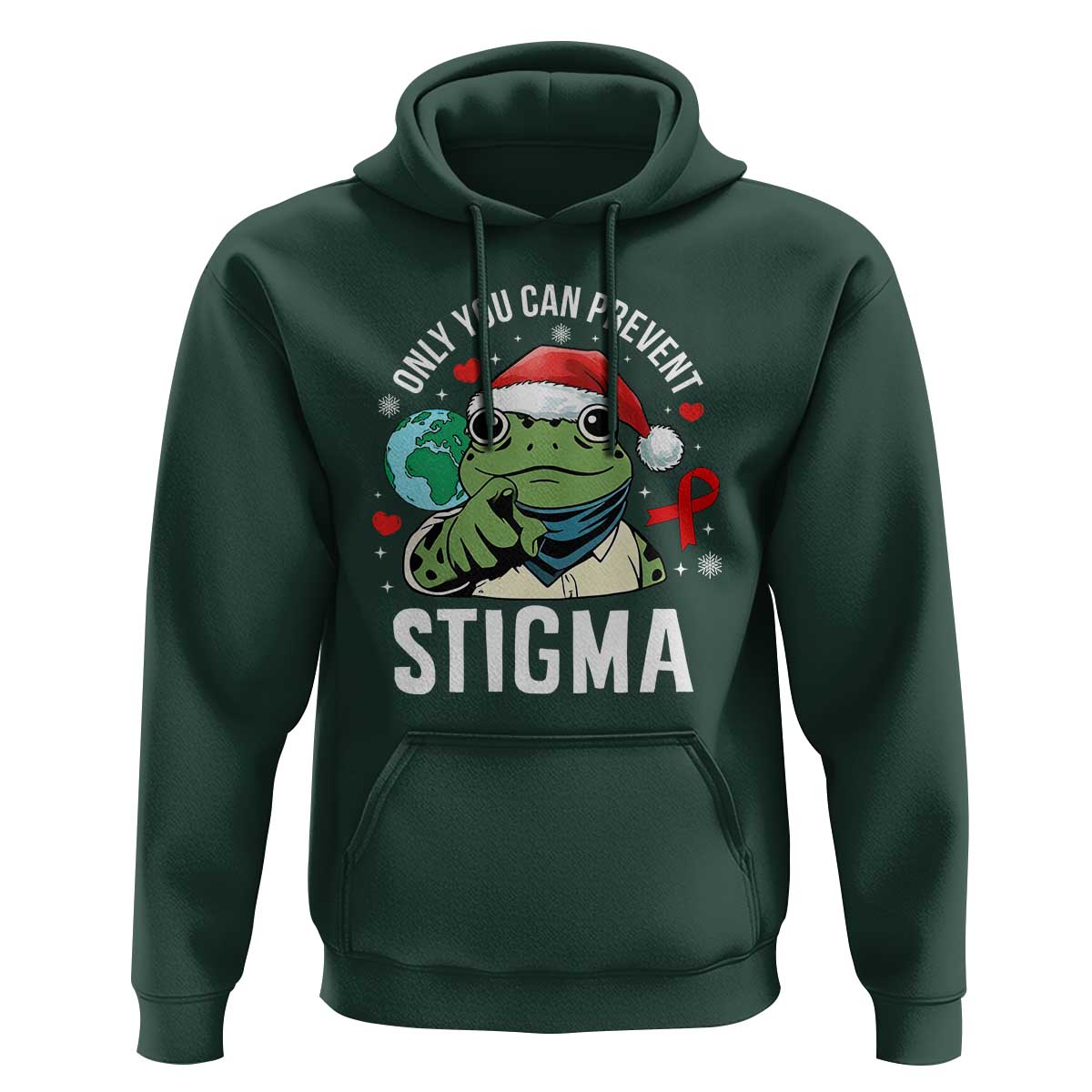 Resist Frog AIDS Awareness Christmas Hoodie Only You Can Prevent Stigma - Wonder Print Shop