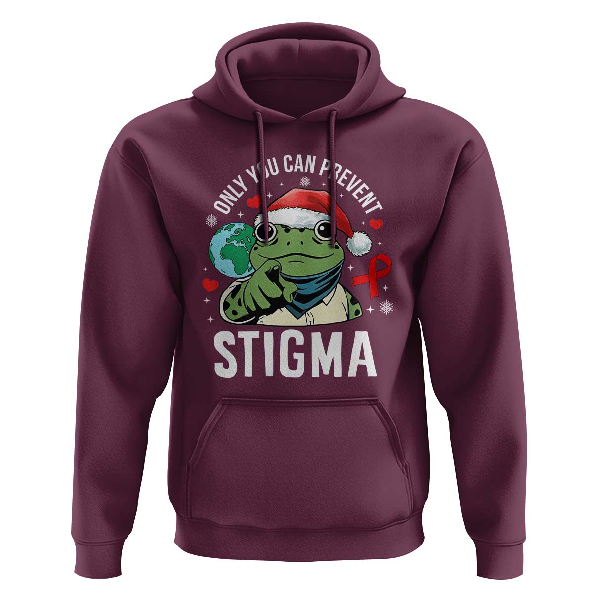 Resist Frog AIDS Awareness Christmas Hoodie Only You Can Prevent Stigma - Wonder Print Shop