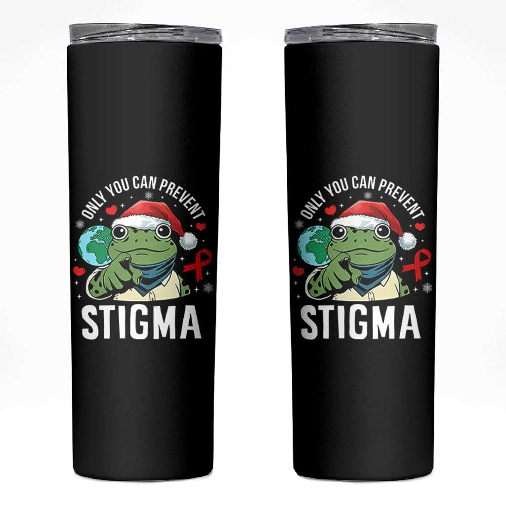 Resist Frog AIDS Awareness Christmas Skinny Tumbler Only You Can Prevent Stigma - Wonder Print Shop
