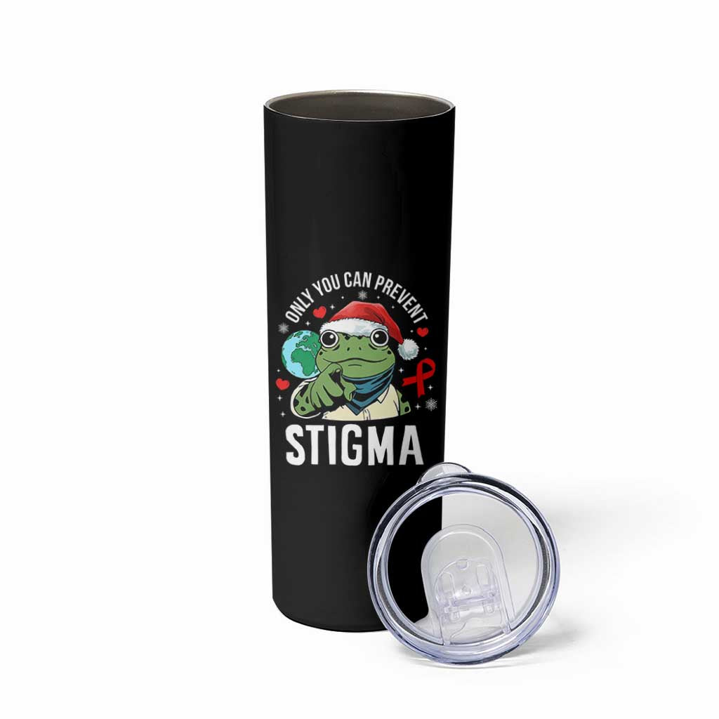 Resist Frog AIDS Awareness Christmas Skinny Tumbler Only You Can Prevent Stigma - Wonder Print Shop