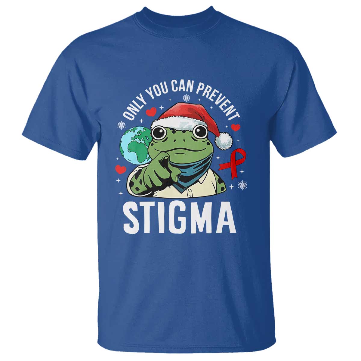 Resist Frog AIDS Awareness Christmas T Shirt Only You Can Prevent Stigma - Wonder Print Shop