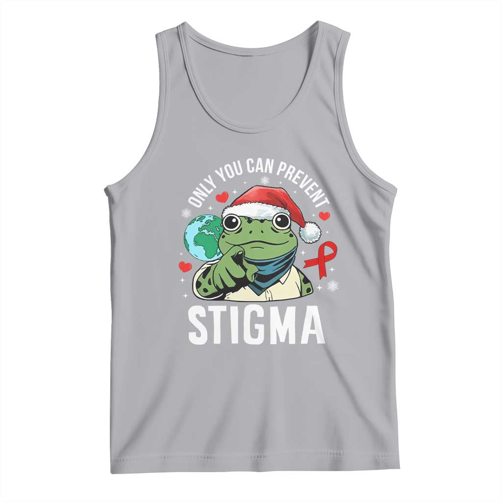 Resist Frog AIDS Awareness Christmas Tank Top Only You Can Prevent Stigma - Wonder Print Shop