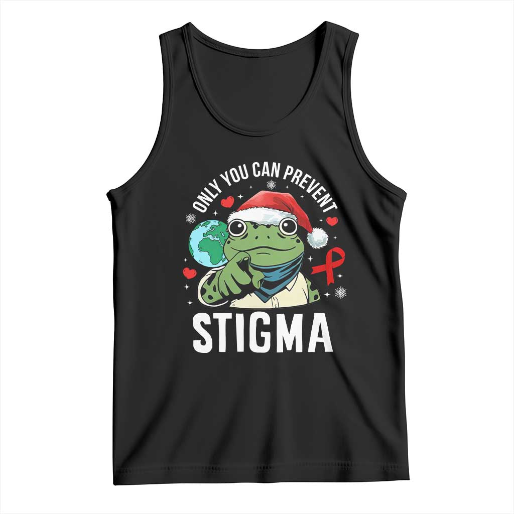 Resist Frog AIDS Awareness Christmas Tank Top Only You Can Prevent Stigma - Wonder Print Shop
