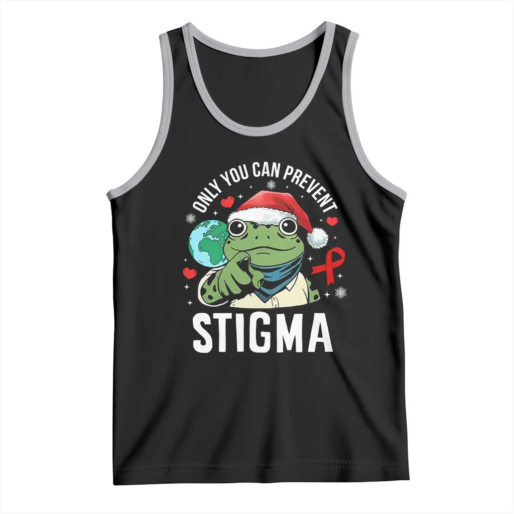 Resist Frog AIDS Awareness Christmas Tank Top Only You Can Prevent Stigma - Wonder Print Shop