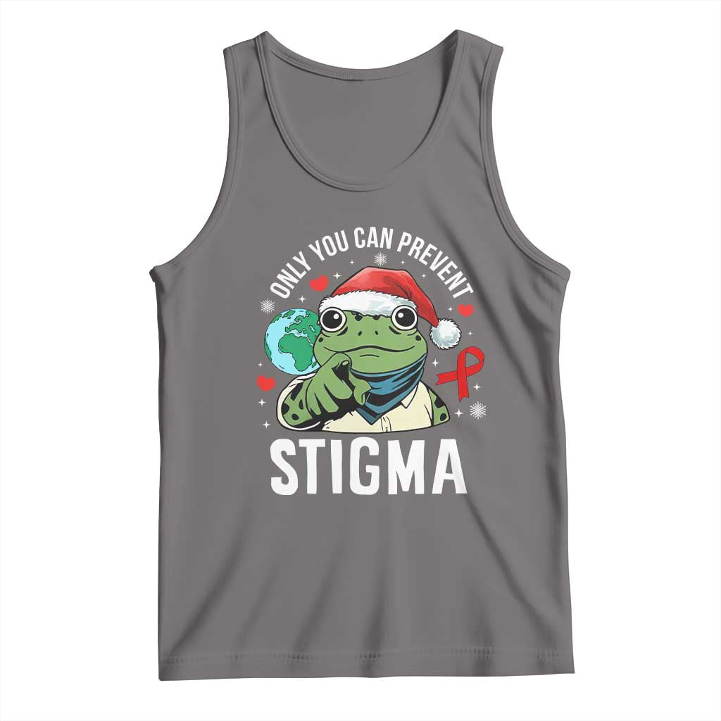 Resist Frog AIDS Awareness Christmas Tank Top Only You Can Prevent Stigma - Wonder Print Shop
