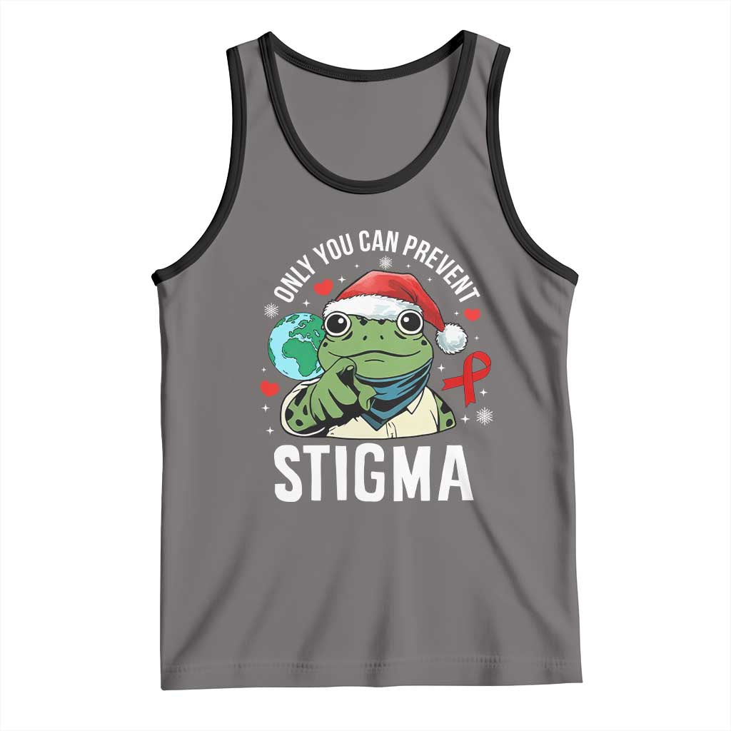 Resist Frog AIDS Awareness Christmas Tank Top Only You Can Prevent Stigma - Wonder Print Shop