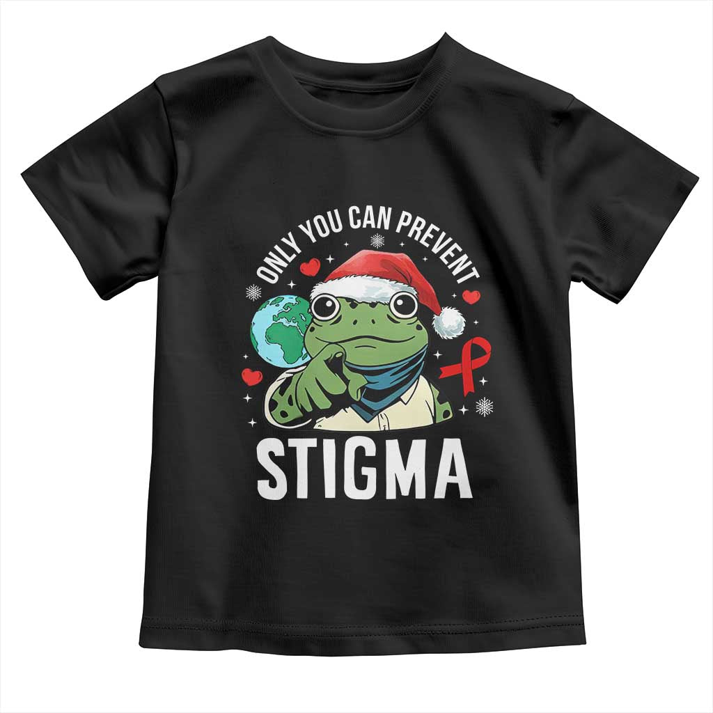 Resist Frog AIDS Awareness Christmas Toddler T Shirt Only You Can Prevent Stigma - Wonder Print Shop