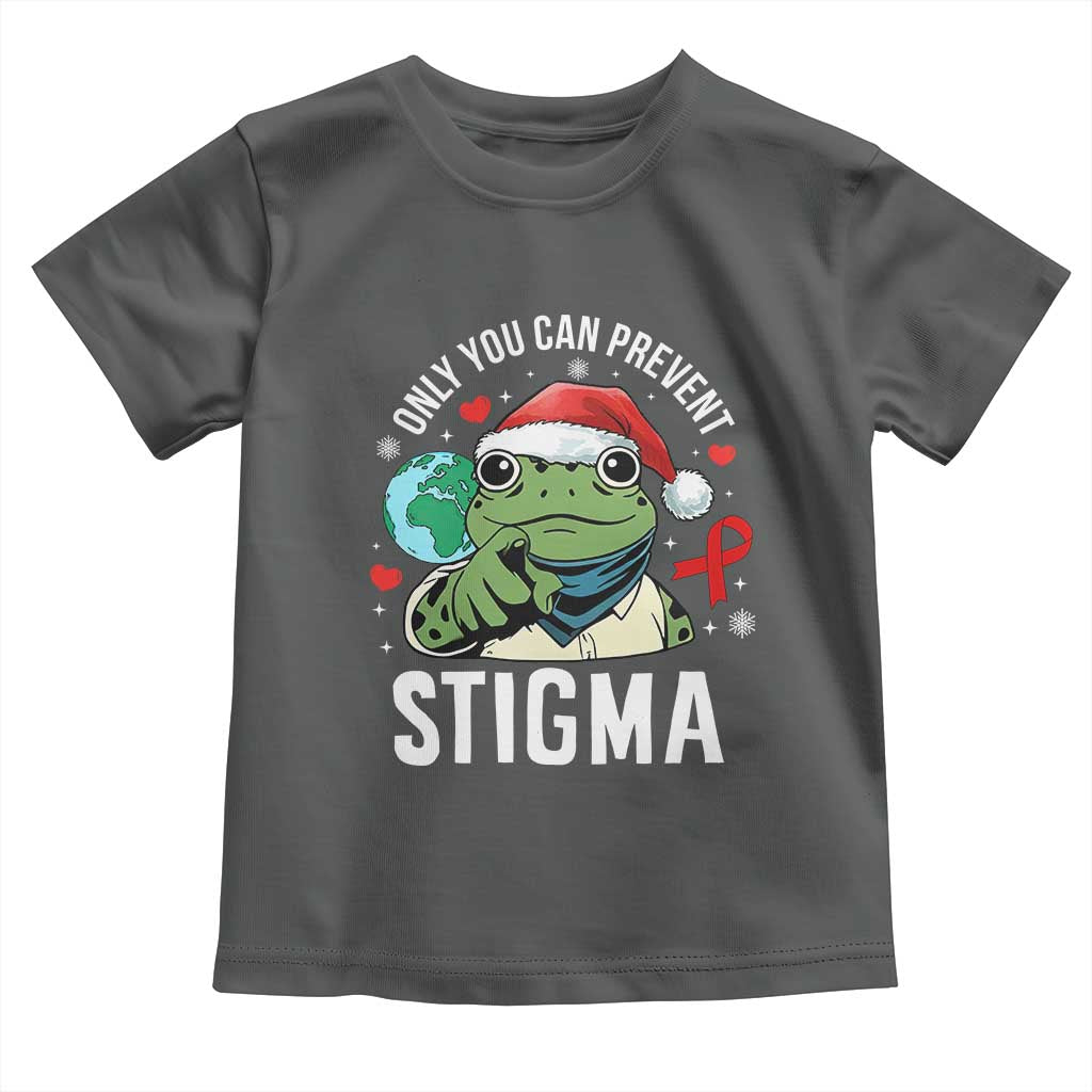 Resist Frog AIDS Awareness Christmas Toddler T Shirt Only You Can Prevent Stigma - Wonder Print Shop