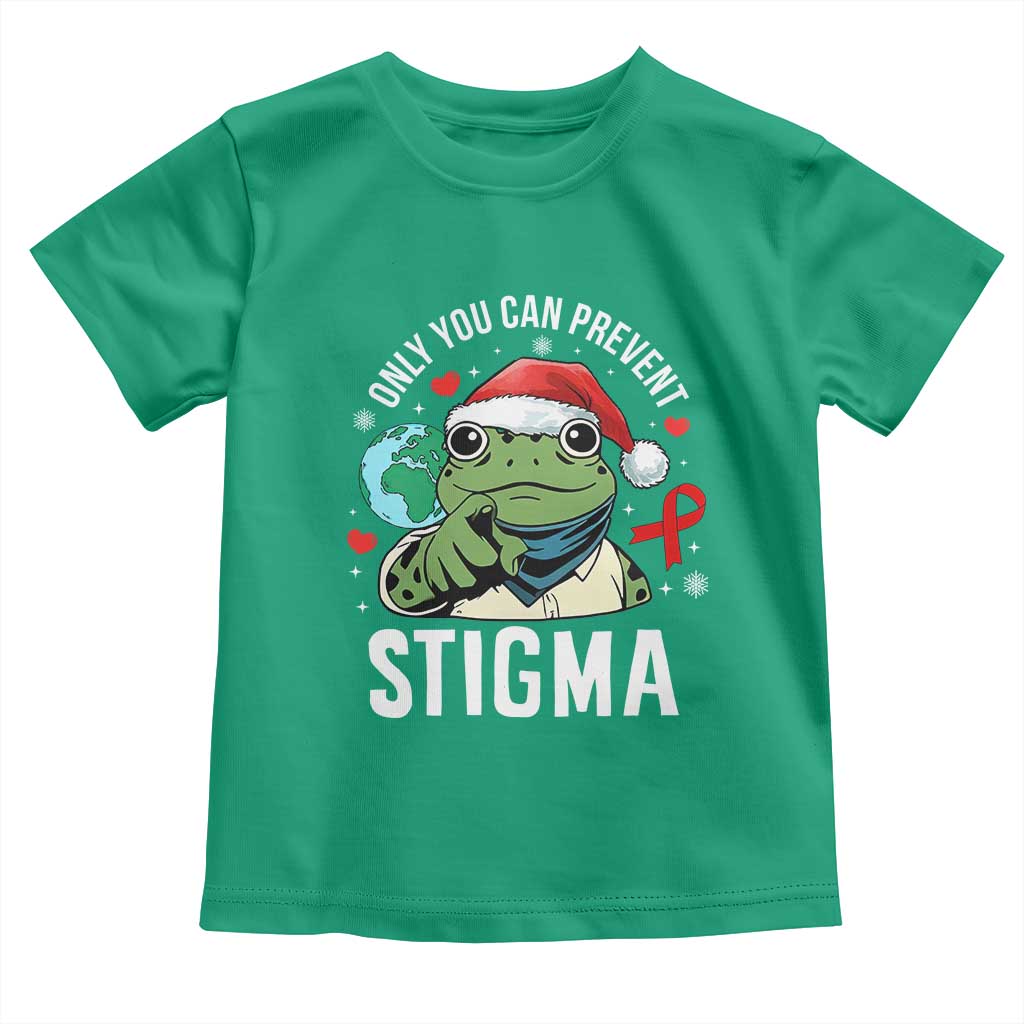 Resist Frog AIDS Awareness Christmas Toddler T Shirt Only You Can Prevent Stigma - Wonder Print Shop