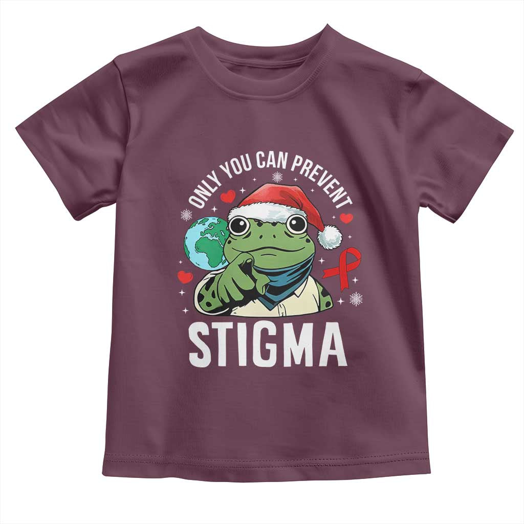 Resist Frog AIDS Awareness Christmas Toddler T Shirt Only You Can Prevent Stigma - Wonder Print Shop