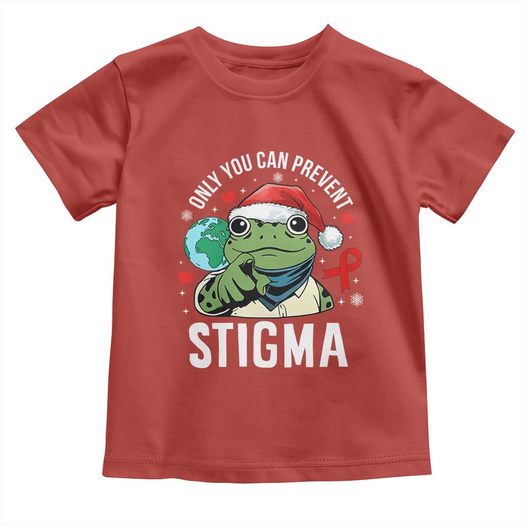 Resist Frog AIDS Awareness Christmas Toddler T Shirt Only You Can Prevent Stigma - Wonder Print Shop