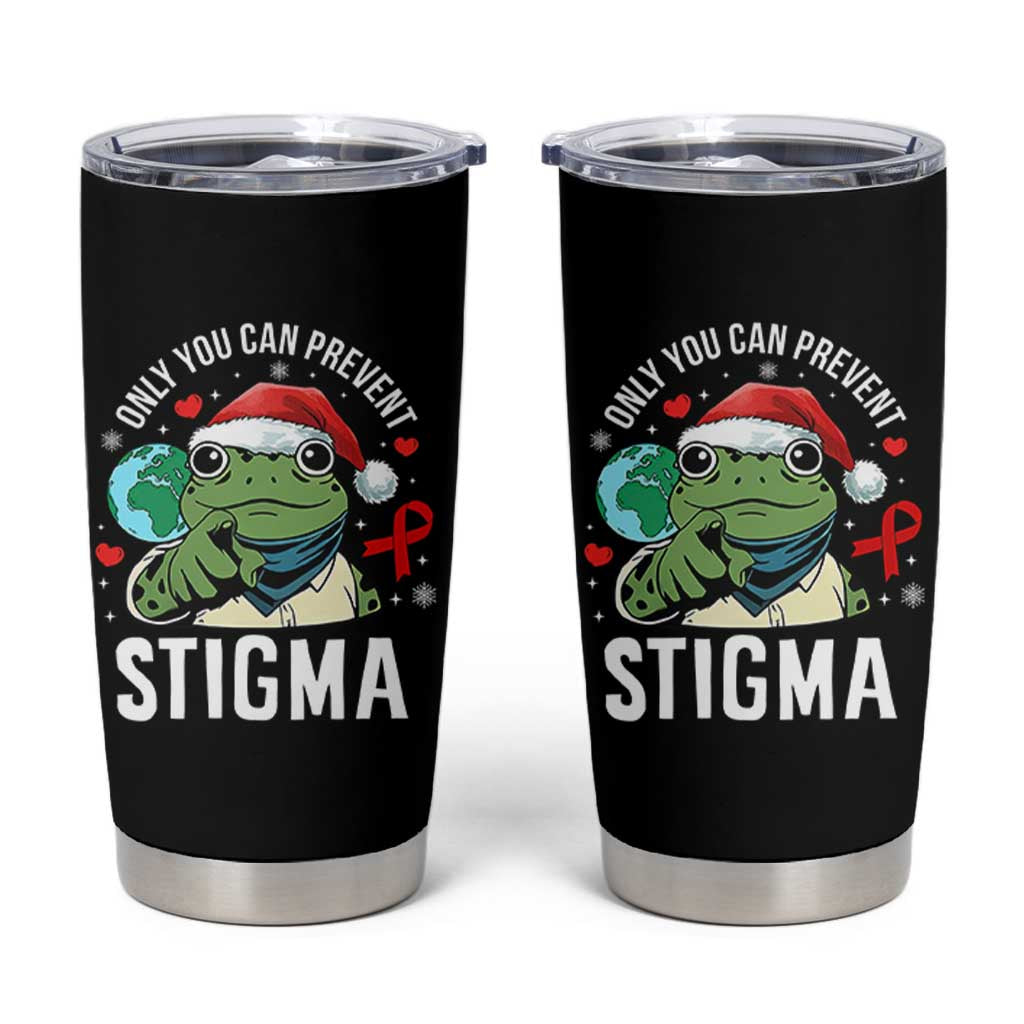 Resist Frog AIDS Awareness Christmas Tumbler Cup Only You Can Prevent Stigma - Wonder Print Shop