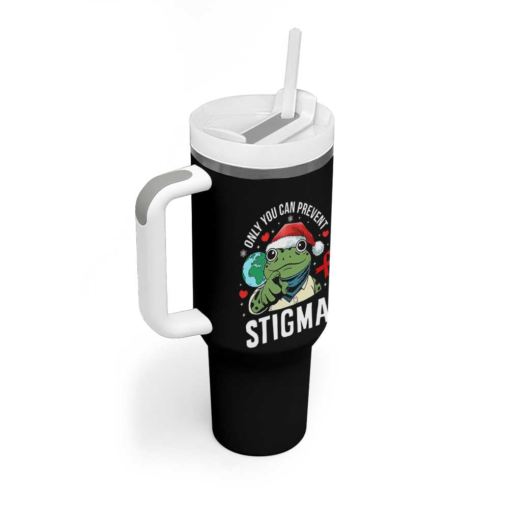 Resist Frog AIDS Awareness Christmas Tumbler With Handle Only You Can Prevent Stigma - Wonder Print Shop