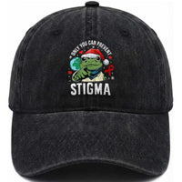 Resist Frog AIDS Awareness Christmas Washed Cotton Baseball Cap Only You Can Prevent Stigma