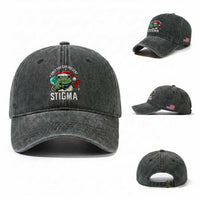 Resist Frog AIDS Awareness Christmas Washed Cotton Baseball Cap Only You Can Prevent Stigma