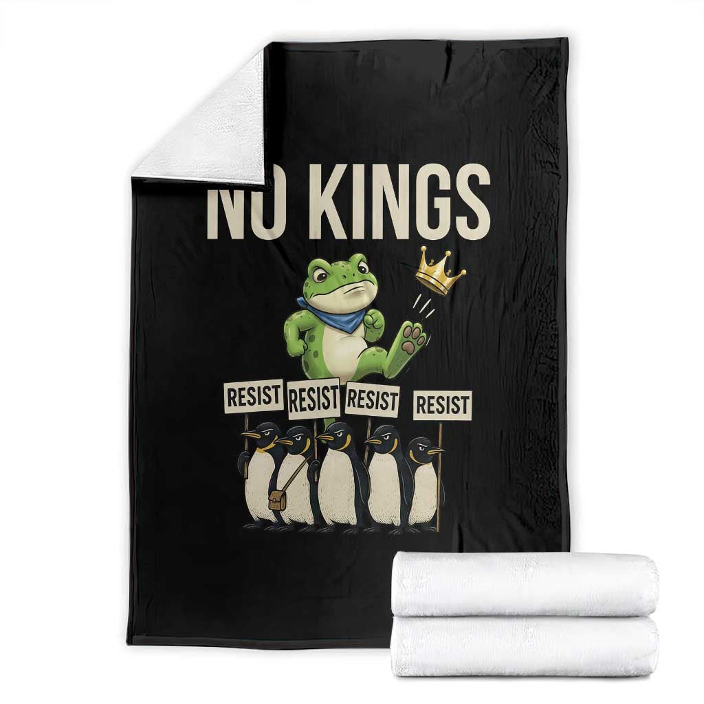 Resist Frog Throw Blanket No Kings Funny Portland Protest ICE Activist Meme - Wonder Print Shop