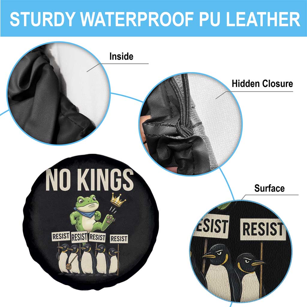 Resist Frog Spare Tire Cover No Kings Funny Portland Protest ICE Activist Meme - Wonder Print Shop
