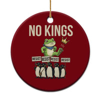 Resist Frog Ceramic Ornament No Kings Funny Portland Protest ICE Activist Meme - Wonder Print Shop