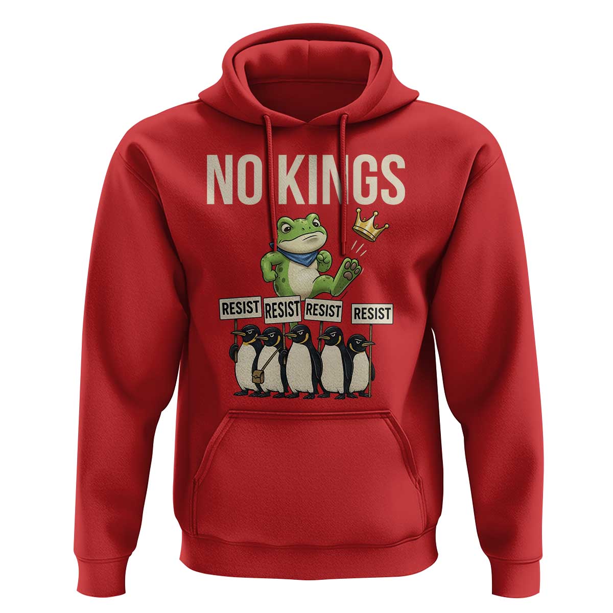 Resist Frog Hoodie No Kings Funny Portland Protest ICE Activist Meme - Wonder Print Shop