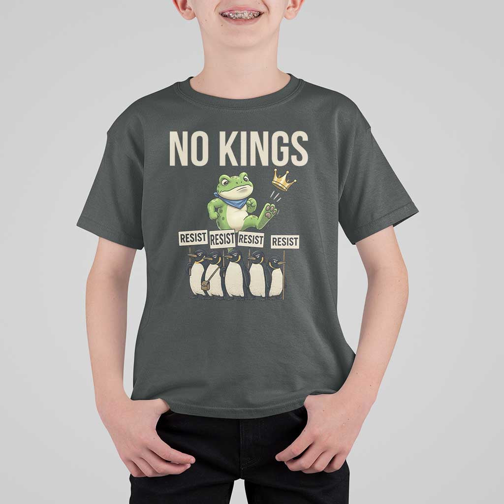 Resist Frog T Shirt For Kid No Kings Funny Portland Protest ICE Activist Meme - Wonder Print Shop