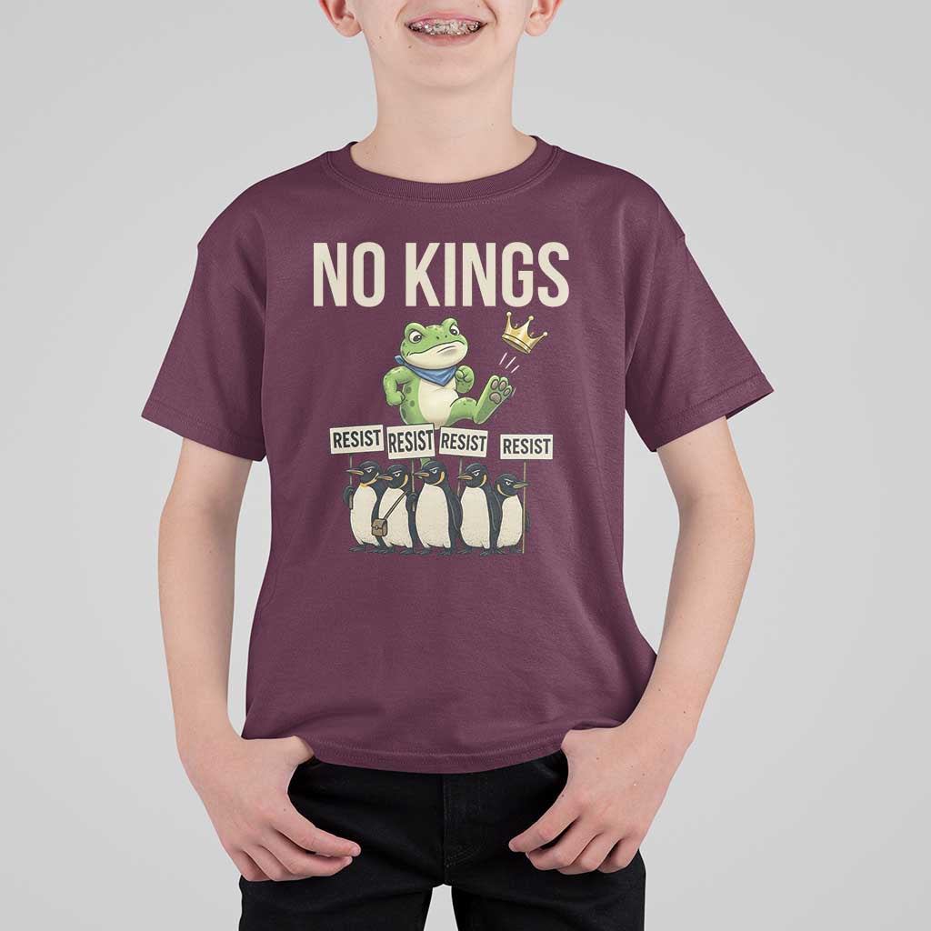 Resist Frog T Shirt For Kid No Kings Funny Portland Protest ICE Activist Meme - Wonder Print Shop
