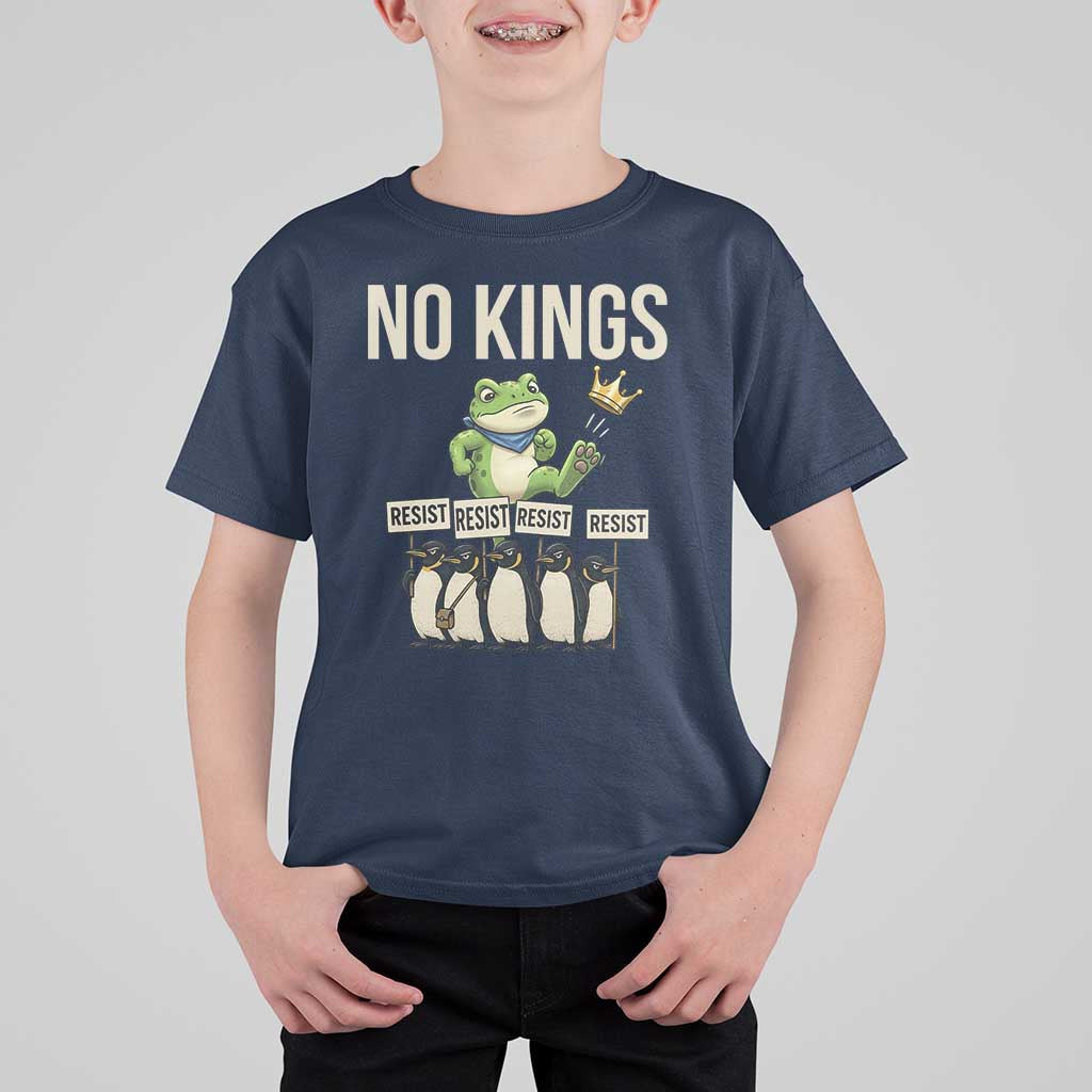 Resist Frog T Shirt For Kid No Kings Funny Portland Protest ICE Activist Meme - Wonder Print Shop